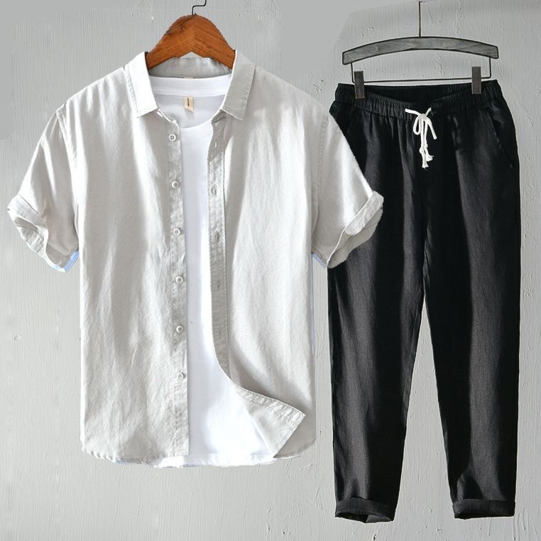 Linen Shirt Breathable - ¡Realmente súper bajo! ¡Qué oferta! Camisa