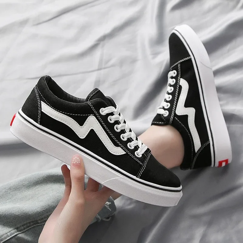 Vans Shoes Old Skool - Zapatillas deportivas de lona transpirables para