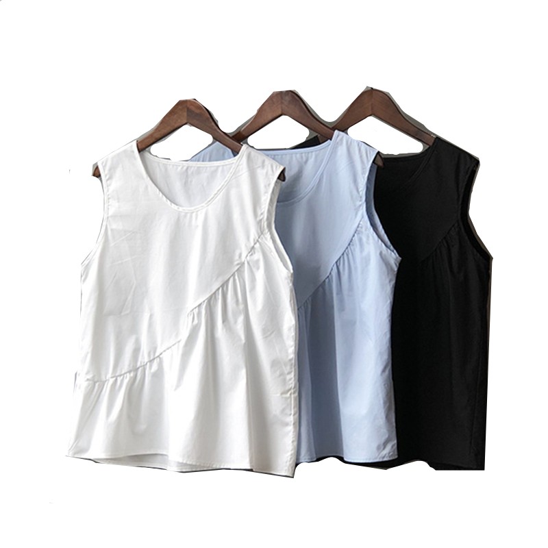 Shirt Camp Collar - Camisetas sin mangas holgadas e informales