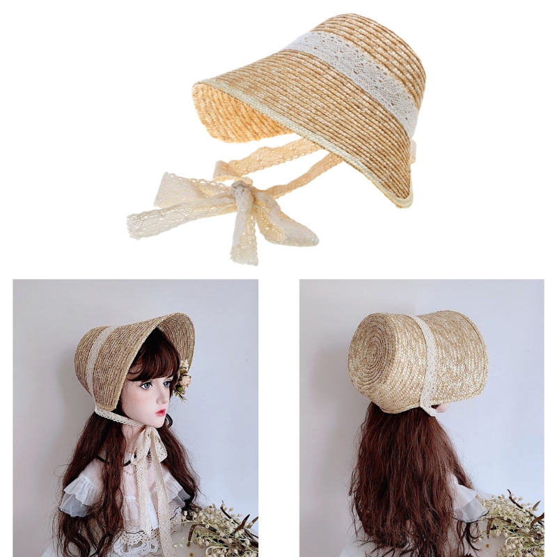 Dulce niña sol estilo lolita v - Bucket Hat Straw reseña y precio