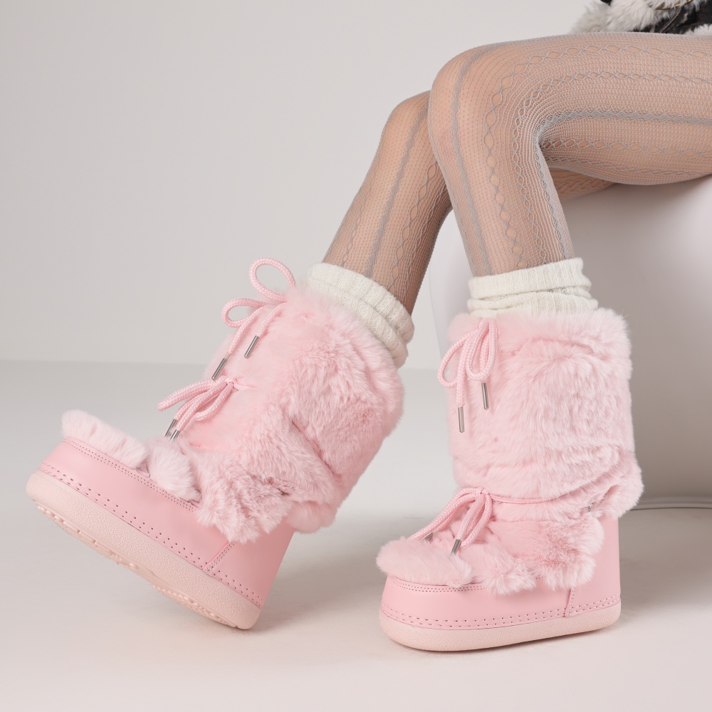 Botas peludas para mujer, bota - Espadrille Slip On reseña y precio