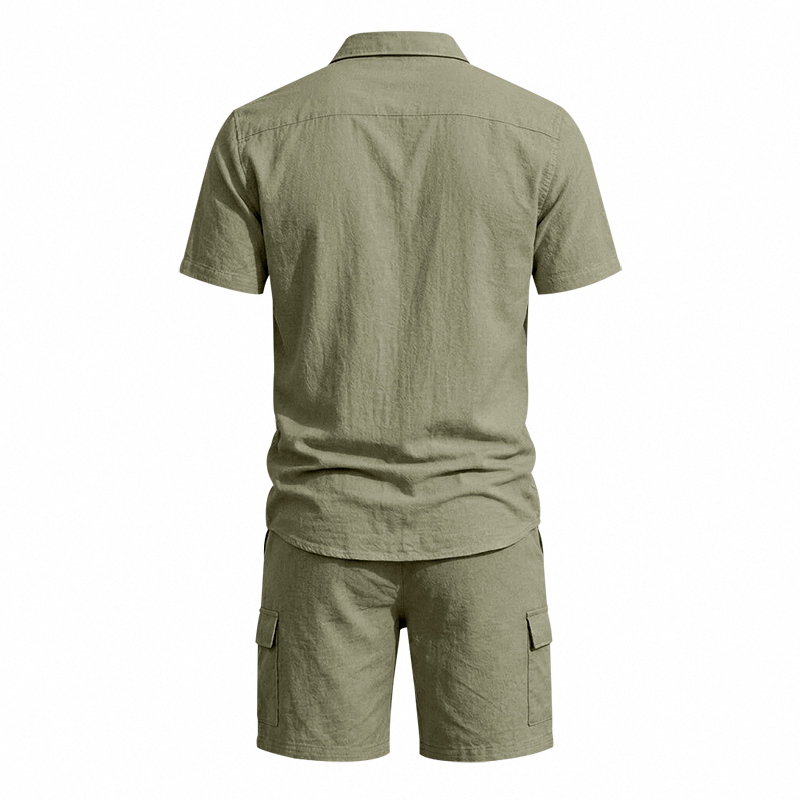 Conjunto de Dos Piezas de Lino - Short Linen Drawstring reseña y precio